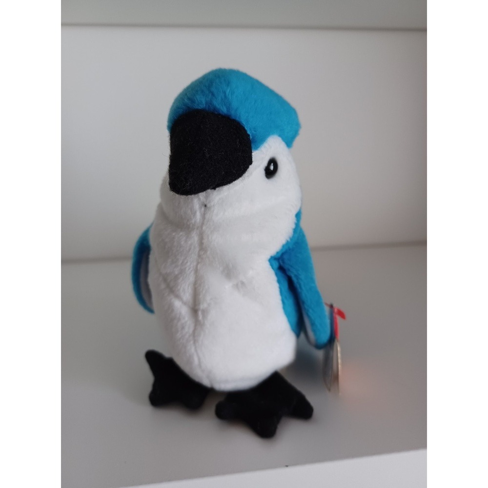 Vintage Rocket The Blue Jay Ty Beanie Baby Collectible Toy Plush Stuffed Animal